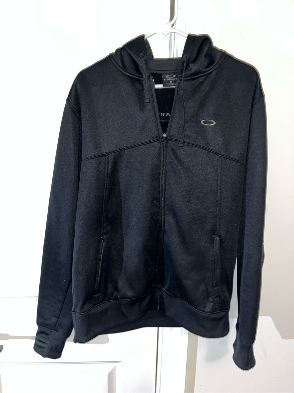 Men’s Full Zipper Oakley Golf Skater Hoodie Hooded fleece sweatshirt M thumb cut